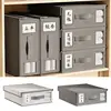 High Quality Linen Closet Organizers and Storage Cube Foldable Sheetcube Bed sheet set Organizer for Bedding Sheets and Clothes 6