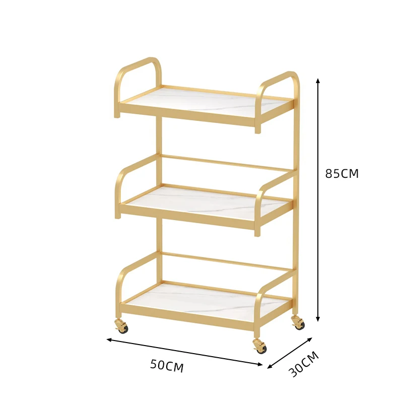 Tea Tattoo Nail Salon Trolley Hairdresser Equipment Rolling Salon Trolley Storage Carrello Attrezzi Commercial Furniture RR50ST