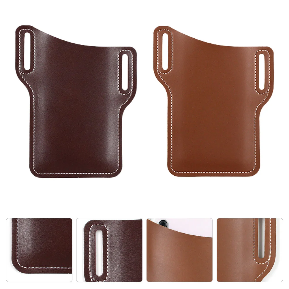 

Waist Mobile Phone Bag Cell PU Multi-functional Pocket Anti-Lost Purse Keychain Wallet