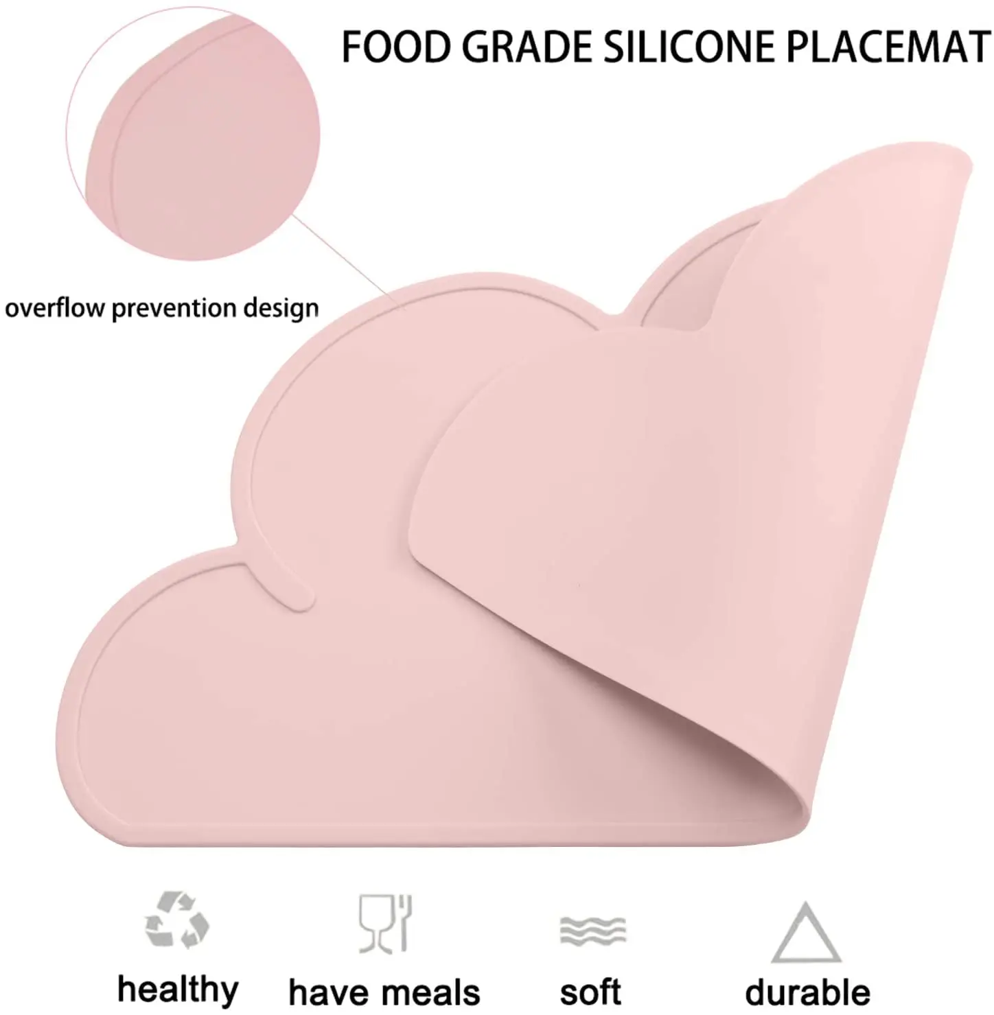 Tapis De Jeu En Forme De Nuage Pour Enfants - Tapis De Sol Doux, Tapis De Jeu, Aesthetic - Rose