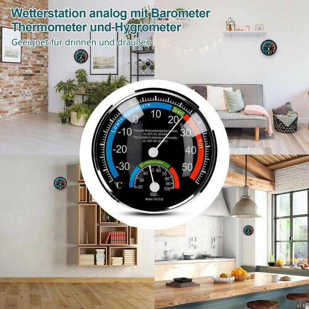 

Hygrometer Thermo Restaurant Room ABS Workshop Analogue Humidity Garden Hotel Lobby Hygrometer Office Thermo Blue