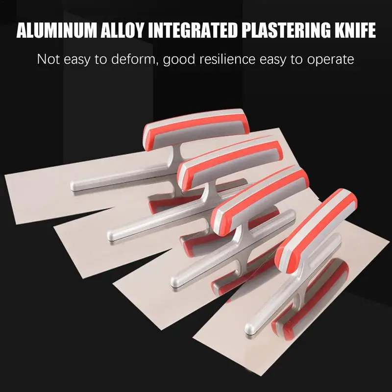 Plaster Finishing Trowel Comfort Grip Soft Handle Filling Spatula Plastering Trowel Drywall Trowels for Concrete Stucco Cement