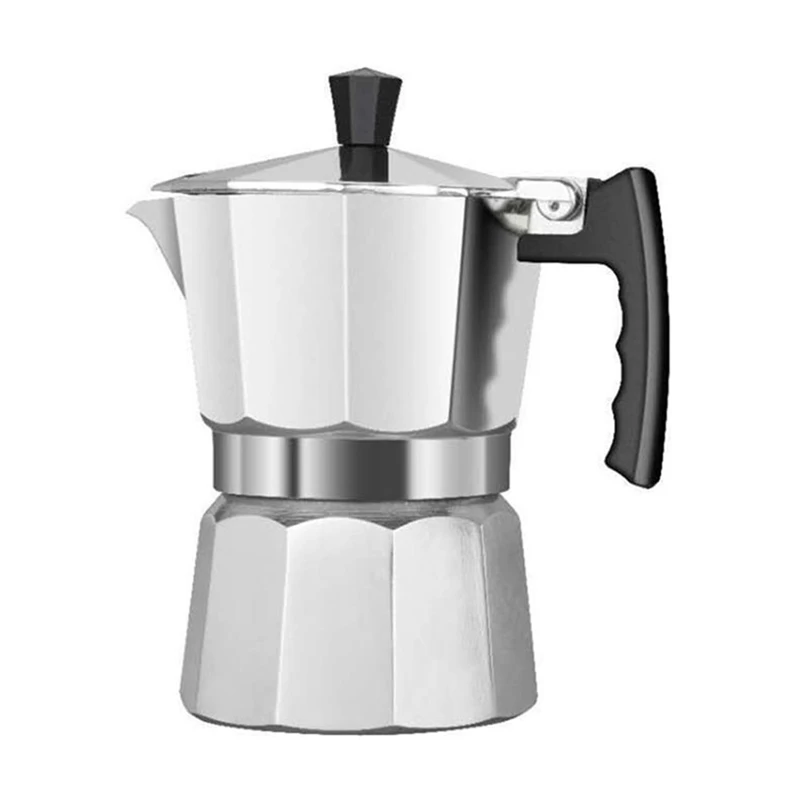 Latte Mocha Caffettiera Italiana Moka Espresso Cafeteira Percolator Pot Piano Cottura Caffettiera 150Ml Argento