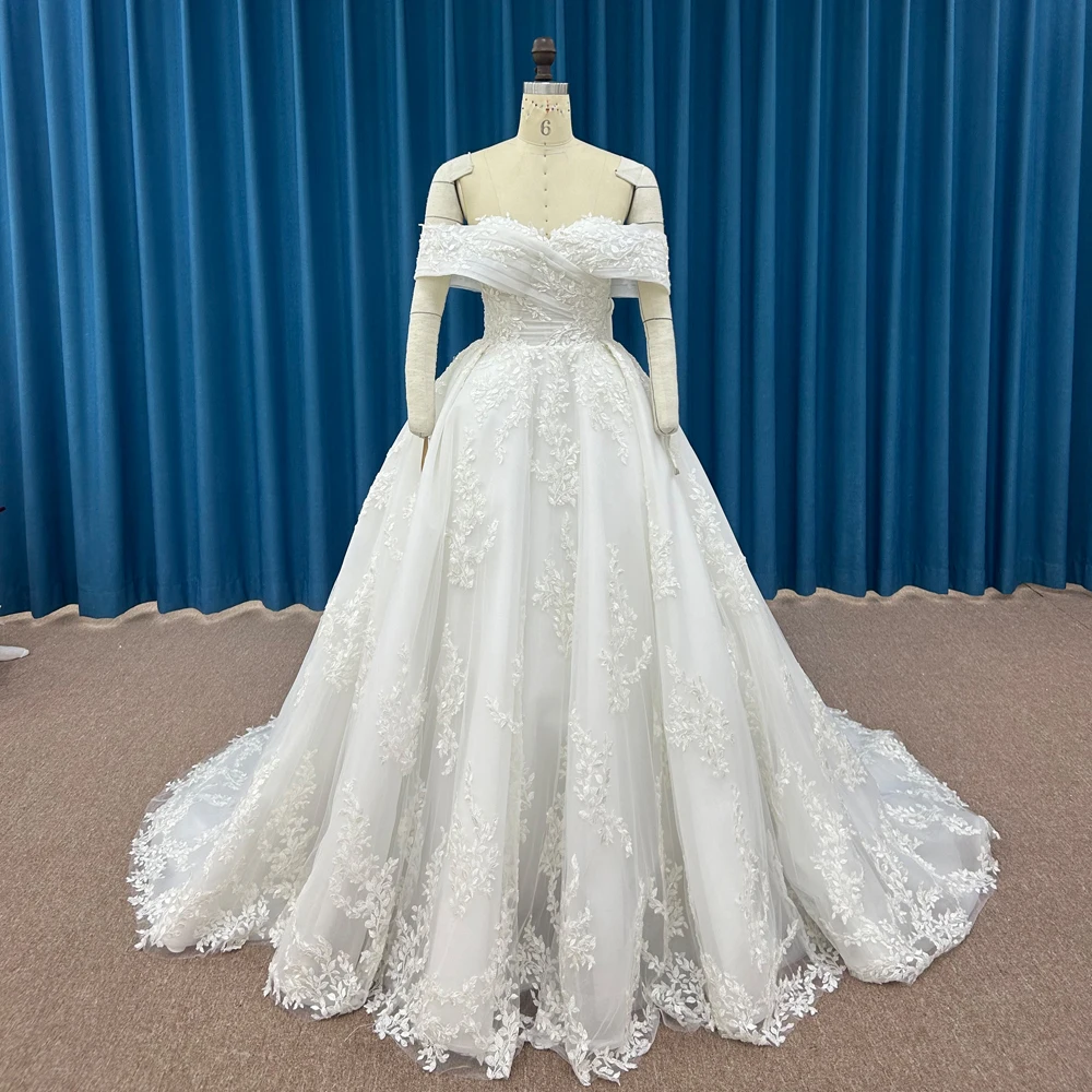 Stylish Surprise Price Wedding Dresses For Women Organza Ball Gown Lace Wedding Dress Cap Sleeve Vestido De Noiva LSSM029 3