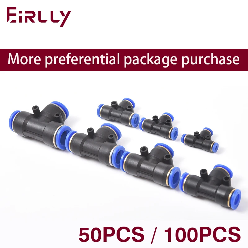 

Pneumatic Fittings PE6/PE12 gas pipe quick connector PE4PE8 PE10 14 16T tee full model