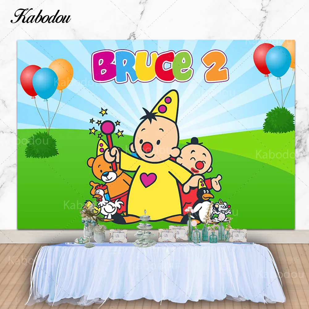 

Kabodou Bumba Photo Backdrop Kids Birthday Baby Shower Photography Background Clown Circus Vinyl Decor Banner Props
