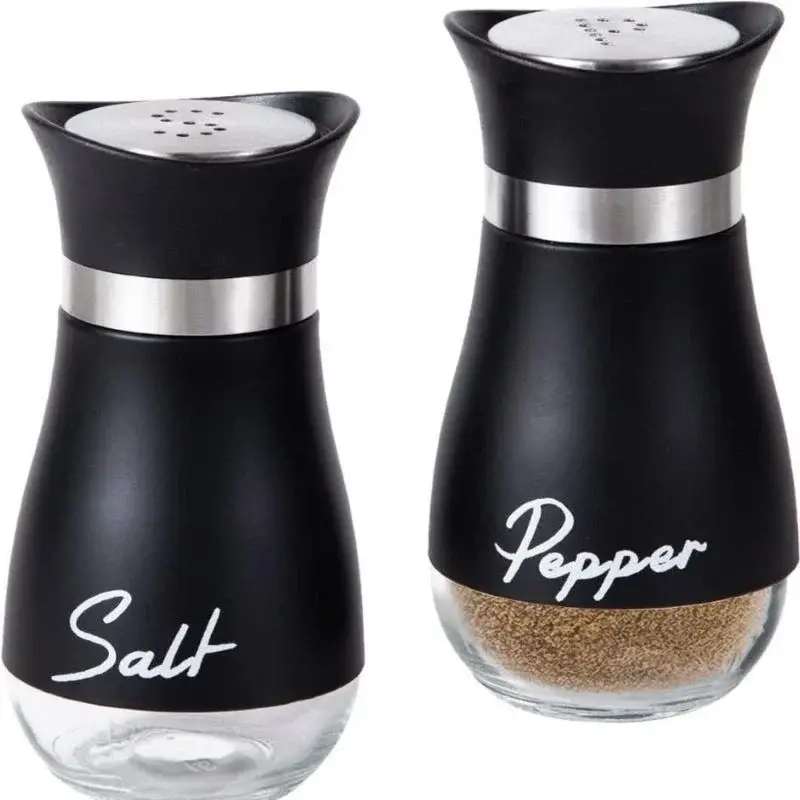 2pcs Seasoning Shaker Glass Bottles Spices Storage Barbecue Condiment Jar Salt Pepper Boxes For Kitchen Gadget Tools Organizer - Image 4