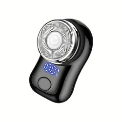 Compact Men's Electric Shaver - Portable Smart Grooming Tool (Black)