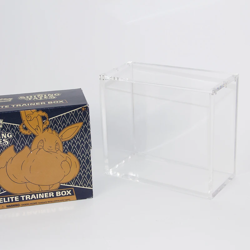 4Mm Acrilico Generations Edition Gioco Di Carte Display Case Elite Trainer Box Protector Vetrina Manica Coperchio Porta Aperta Per Pokemon