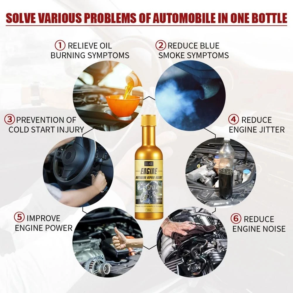 120ml Car Engine Wear Repair Agent Reduce Fuel Consumption Gasoline Diesel  Oil Additive Engine Cleaner Catalytic Converter - AliExpress