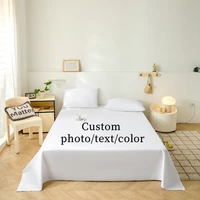 Custom Photo Text Cartoon Flat Sheets Soft Bedding Sheet Anime Bed Sheet for Queen King Twin Size Kids Gift Custom Bed Cover 1