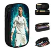 Football Ronaldos Pencil Case Cr7 Pencilcases Pen Box for Student Cr7 Soccer Big Pencil Bags School Supplies Stationery 1