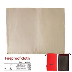 Enhanced Flame Retardant Outdoor Camping Fireproof Picnic Mat (Fibergla - XL - 100X80cm)