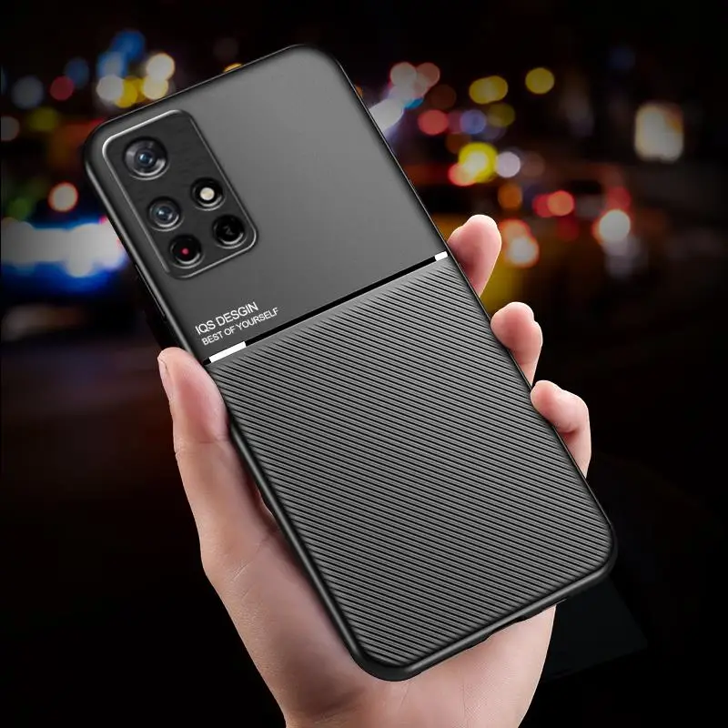 Poko Pocco M 4 Pro Case Luxury Magnetic Leather Texture Phone Csae Per Xiaomi Poco M4 Pro 5G M4Pro Drop Antiurto Armor Cover