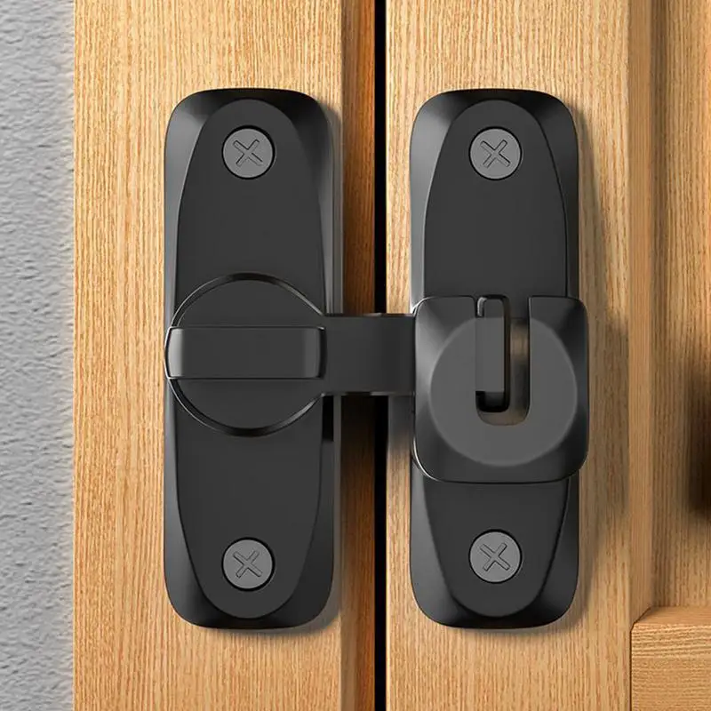 Flipping Action Door Lock Heavy Duty Cabinet Latch Aluminum Alloy Anti-theft Hardware 90/180 Swing Door Latch For Gate Barn