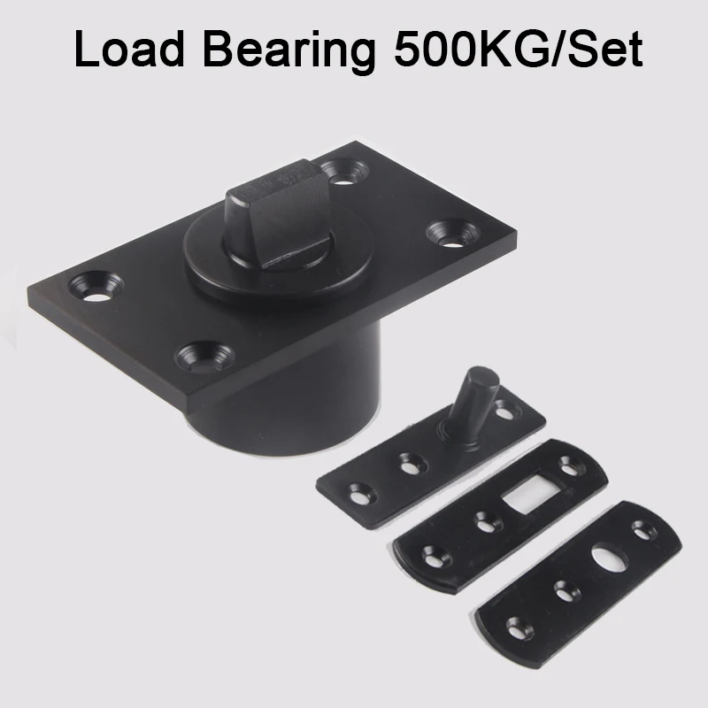 New 1Set Heavy Duty Door Pivot Hinge 360° Rotary Invisible Hidden Floor Spring Door Hinges Install Up and Down Loading 500KG/Set