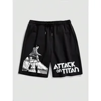 The Attacking Giant Clothes, Cartoon Shorts, Men's Anime Freedom Wing Soldiers, Long Summer Cotton 1