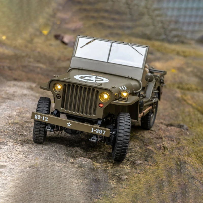 ROCHOBY 1:12 RC카, 1941 Willys MB 버기 1/12 RC 크롤러 등반 리모컨 모델 자동차, 성인 어린이 장난감 선물