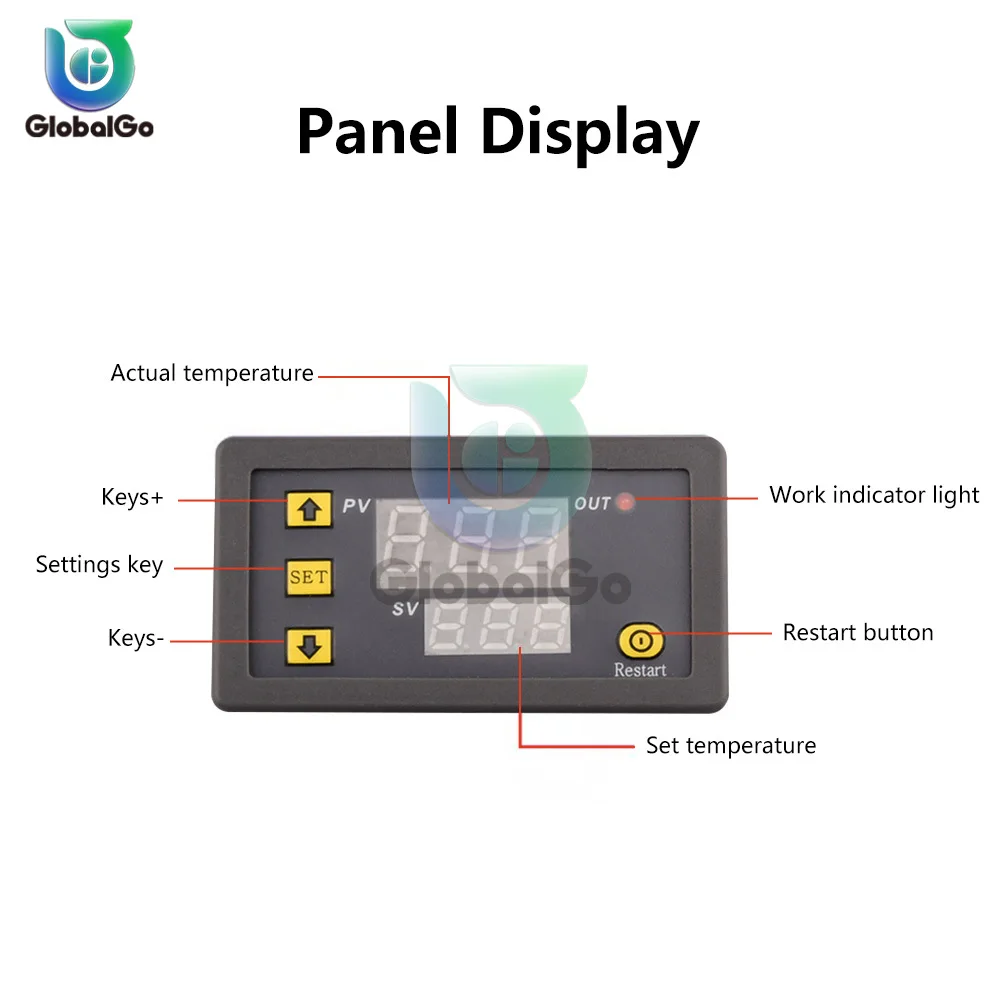 Modulo Regolatore di Temperatura Digitale a LED DC 12V 120W Interruttore Termostato Regolatore di Temperatura Digitale con Sonda Sensore Impermeabile