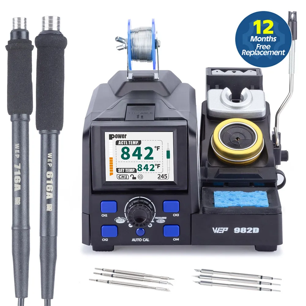 WEP-982D-Precision-Soldering-Station-150W-2S-Heating-Auto-Calibration ...