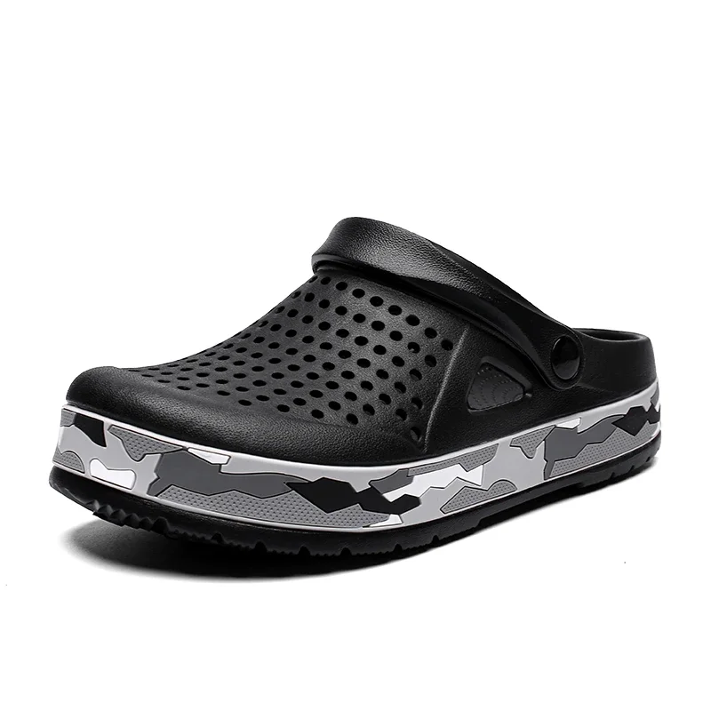 Leather Sandals Sports Slippers Men's Slipper Summer Lightweight Comfortable Sandals Men EVA Soft Sole Slides Shoes Outdoor Walking Beach Shoes Flip Flops
