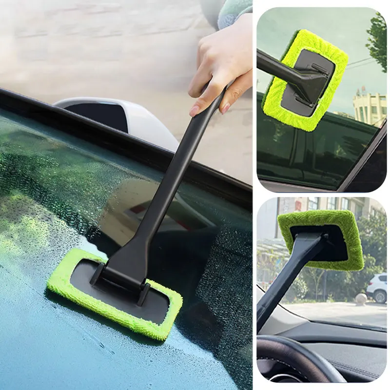 Car Window Cleaner Brush Kit Telescopic Windshield Wiper Cleaner Cleaning  Brush Microfiber Brush Car Cleaning Wash Tool - AliExpress