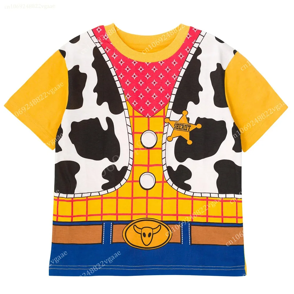 Toy Story Woody Buzz Lightyear Matching Family Cosplay T-Shirt Top Tee Family Clothes Costume Streetwear Men Women Boys Girls 6