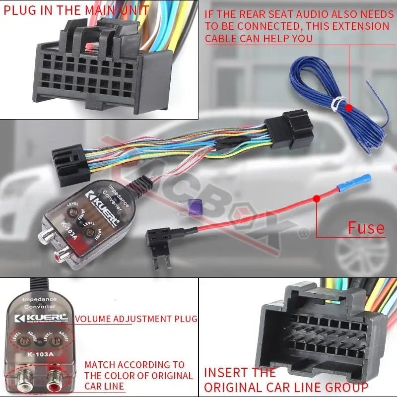 Factory Radio Add A Subwoofer Amplifier Harness For Chevy GMC Cadillac Plug&Play Easy Install Replace Supplies Car Accessories