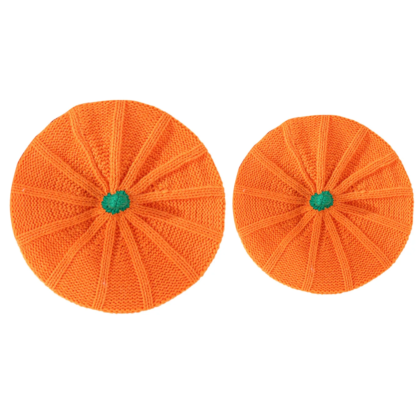 Description Picture 4 of itemHalloween decoration pumpkin knitted hat cute adult children soft beret beanie hat Halloween party dress up parent-child hat