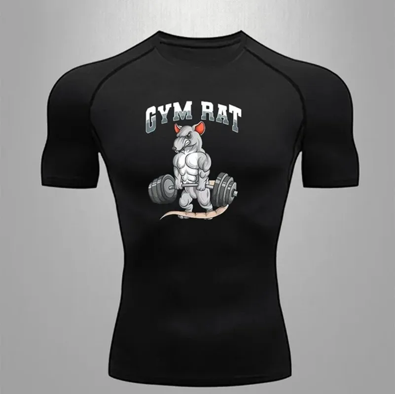 

Men's tight fitting quick drying T-shirt, sports fitness training suit, running sports top
