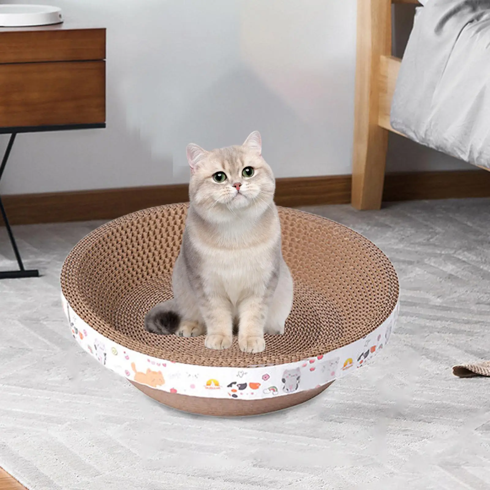 Cat Scratcher Prevents Furniture Damage Grind Claws Nest Bed for Indoor Cats