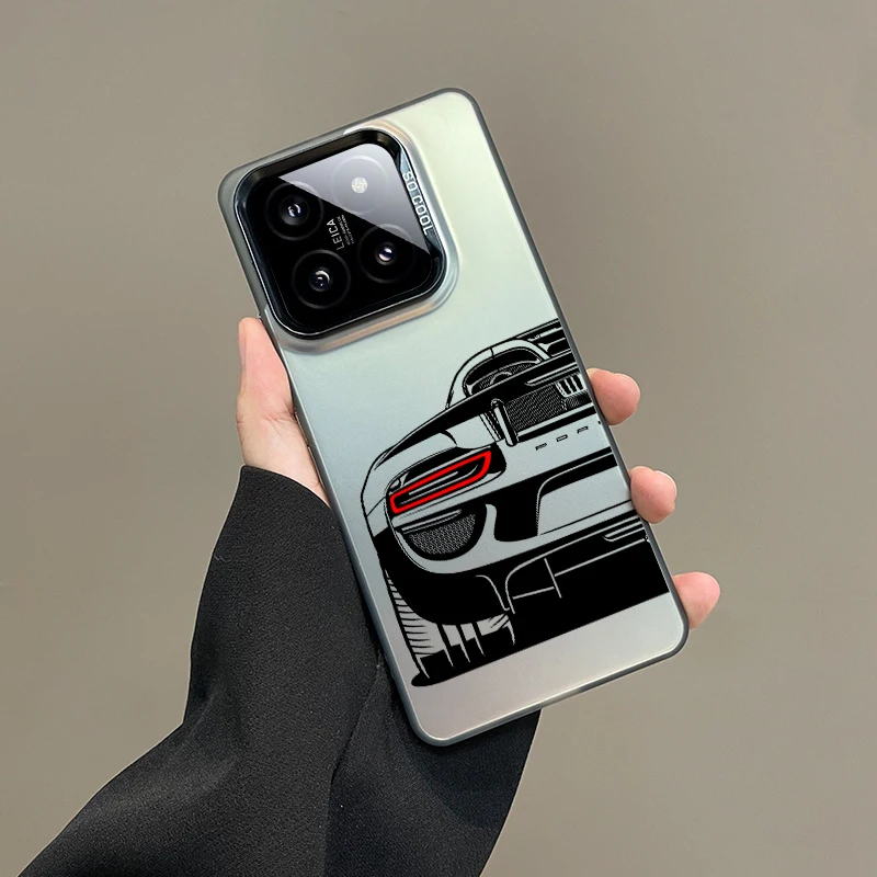 Sport Car Design Laser Hard Phone Case - Durable PC+TPU Back Cover