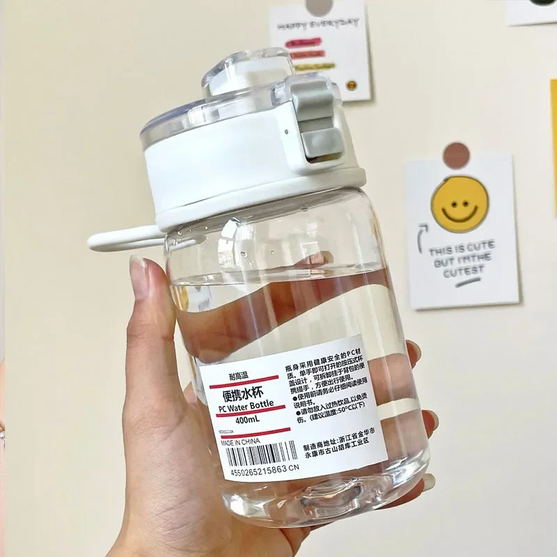 Portable Transparent Kawaii Time-Scale Water Bottle - Available in 350ml/550ml Sizes