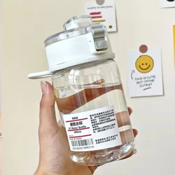 Portable Transparent Kawaii Time - Scale Water Bottle - Available in 350ml/550ml Sizes - 350ml or 550ml (350ml)