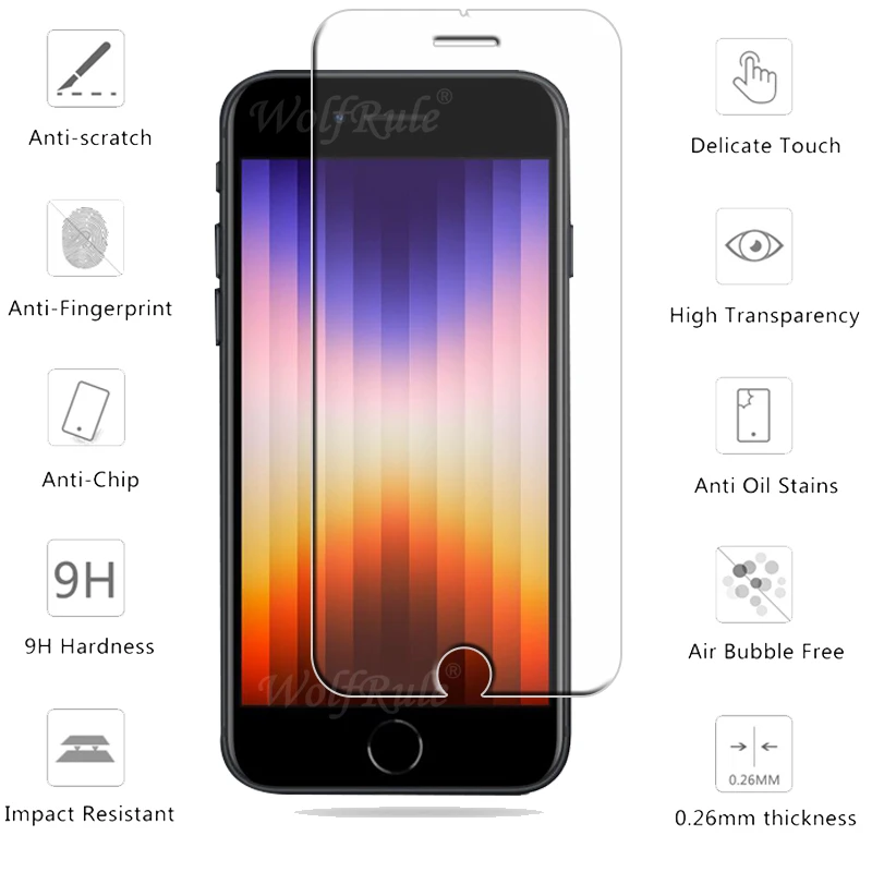 Premium Tempered Glass Screen Protector - Clear, 9H Hardness, 4-Pack