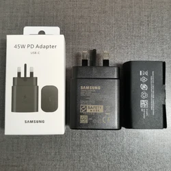 UK Plug 45W Super Fast Charger Power Adapter - Black UK set (box)