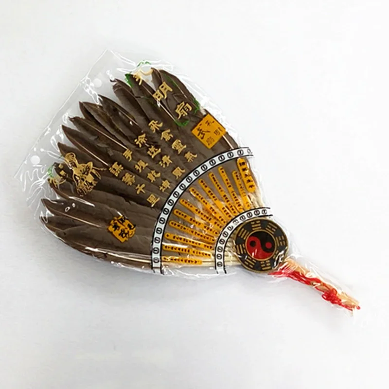 Chinese Zhuge Liang Goose Feathers Hand Fans, Personalized Bamboo Fan, Old Wedding Decoration, Dance 23, Hot Sale,