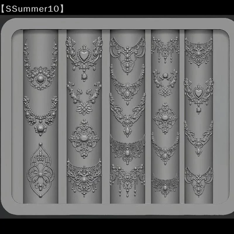 【SSummer10】3D 실리콘 네일 아트 몰드 유럽 스타일 복고풍 패턴 레이스 디자인 장식 DIY 투명 매니큐어 템플릿【SS】