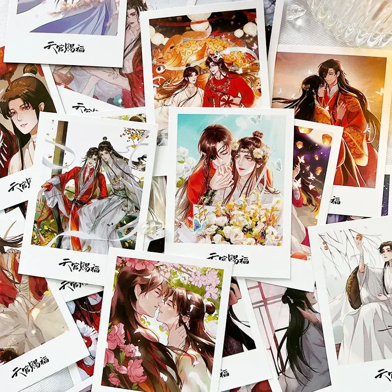 

40 шт. китайская ТВ-серия TGCF Tian Guan Ci Fu MXTX Xie Lian Hua Cheng Милая мультяшная фотография Открытка Подарок