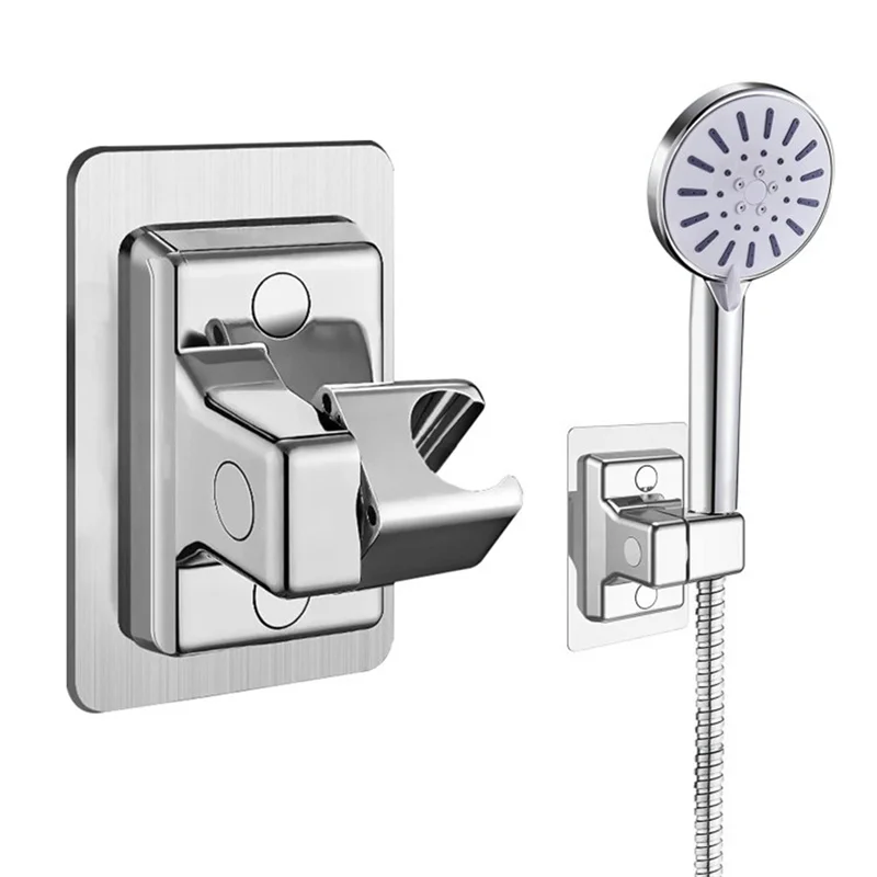 Universal Shower Head Holder Adjustable Wall Mounted Shower Holder Self-Adhesive Showerhead Handheld Bracket Bathroom Accessory