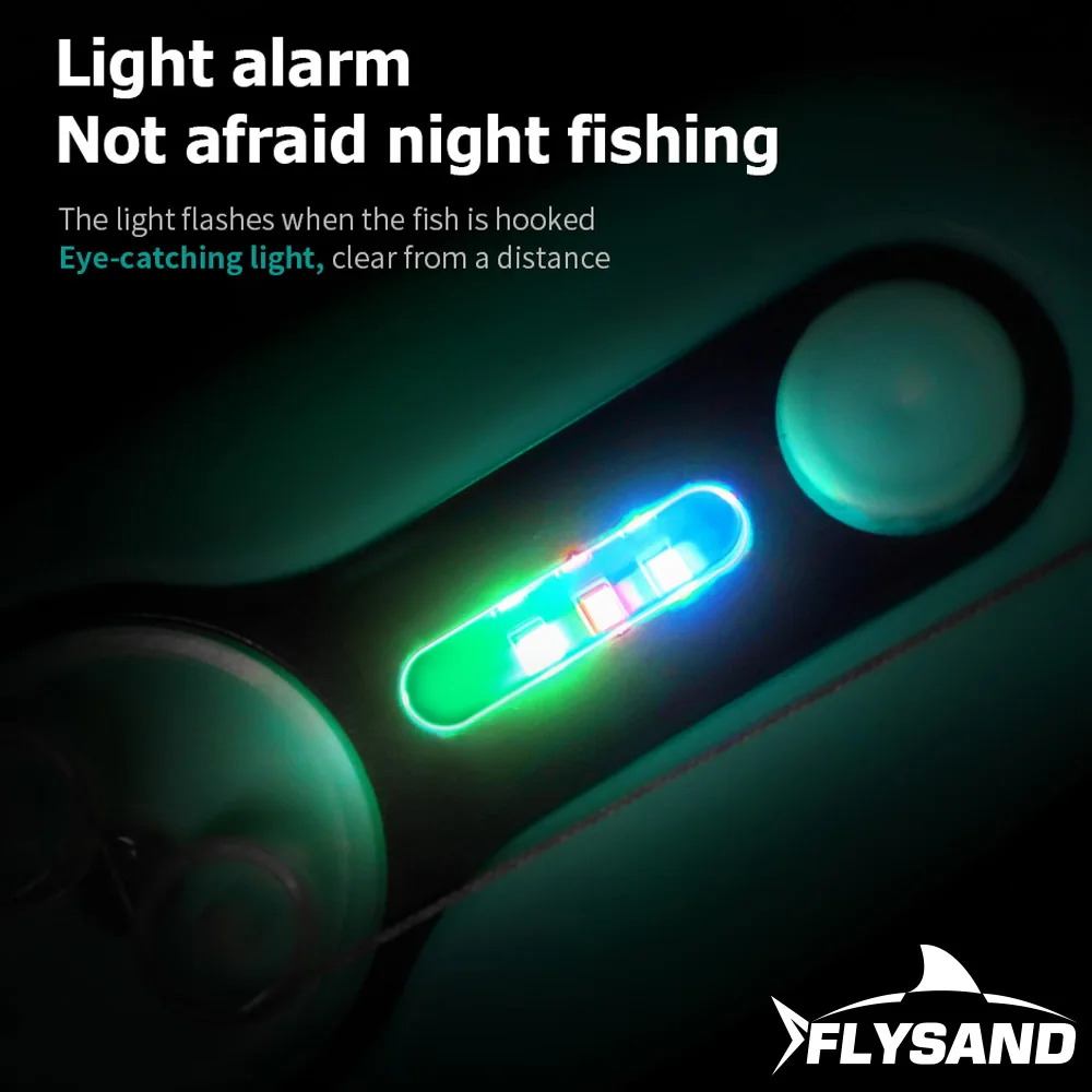FLYSAND Fishing Bite Alarm Best Sensitive Electronic Indicator LED Sound  Alert Fishing Rod Loud Siren With Battery Night Carp
