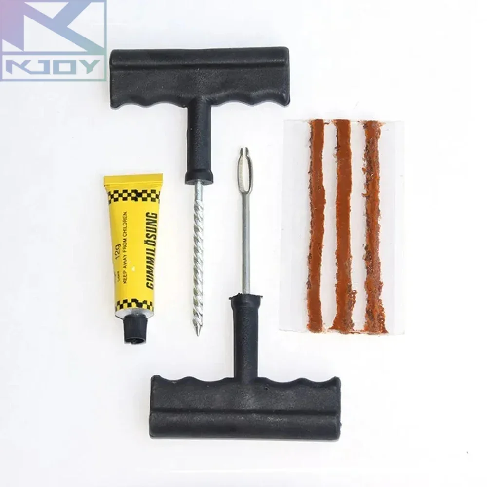 Tire Repair Kit 6pcs/Set Car Rubber Strip Tubeless Tyre Puncture Studding Plug Set for Truck Motorcycle