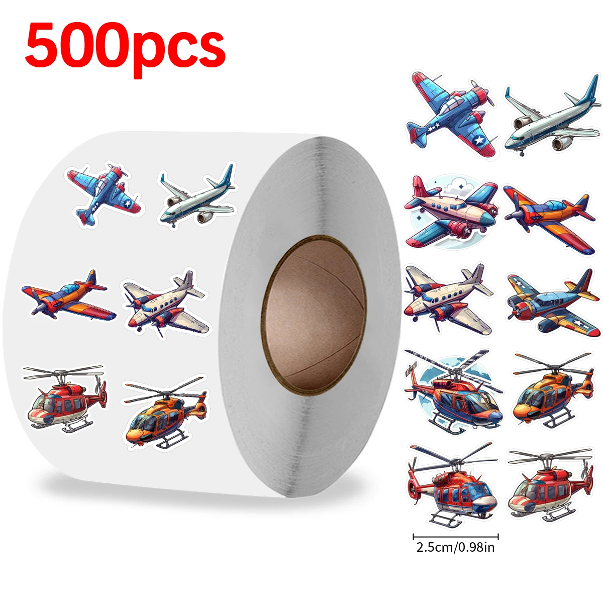 Animal Stickers Cartoon Sticker Cartoon Stickers 500pcs Zoo Cartoon Animals Cartoon Police Car Airplane Roll Stickers Reward Stickers Children's Toy