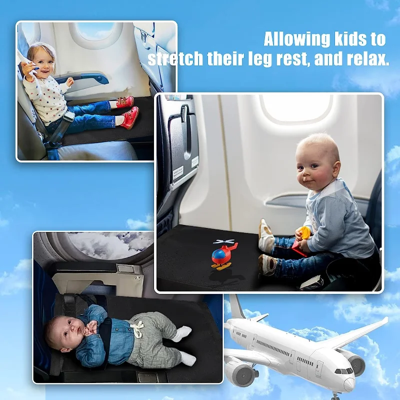 Lit Portable Pour Bébé Et Jeune Enfant - Hamac Pliable Pour Avion Et Voiture, Extensible, Sécurité Renforcée, 76x44,5 Cm - 2