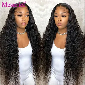 Deep Wave Lace Front Wig 13x4 Lace Front Human Hair Wigs For Black Women 30 34 Inch HD Wet And Wavy Loose Deep Wave Frontal Wig 1