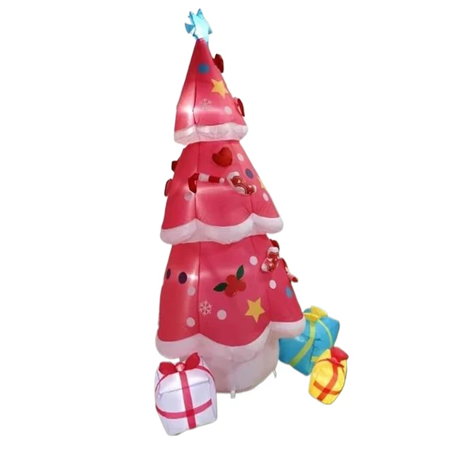 6.9FT Christmas Inflatable Tree Decor with LED Lights Lighted Blow Up Xmas Tree Blow Up Inflatable Tree for Party Holiday Xmas 5