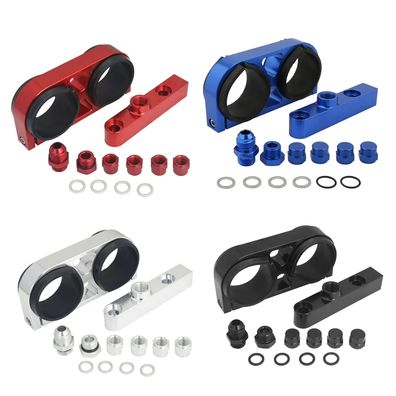 

090E Aluminium Twin Dual Double 044 910 125 984 60mm Outlet Manifold With Mounting Bracket for Automotive Universal