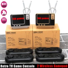  GV300 Retro Bookshelf TV Game Console 3.0 Inch Handheld Game Player Built-in 108 Classic Games Mini Pocket Gamepad for Kids Gift 