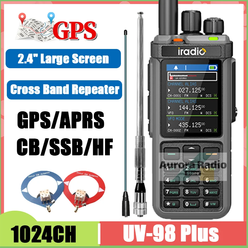 Talkie-Walkie UV-98 PLUS - Bande Aérienne Avec Grand Écran 2.4" USB SSB LSB