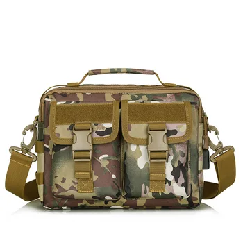 Outdoor Tactical Backpack Fanny USB Charging Messenger Bag Military Multi-functional One Shoulder Bag Camping Crossbody Bag